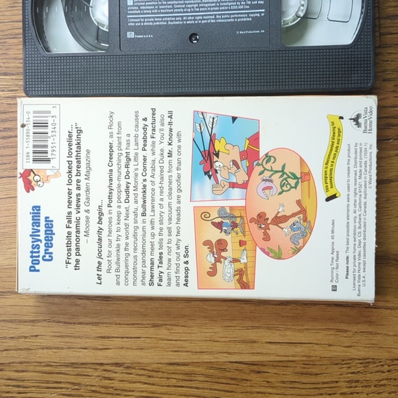 Set Of 5 Vintage The Adventures Of Rocky And Bullwinkle VHS Tapes Animated Films - Picture 13 of 14